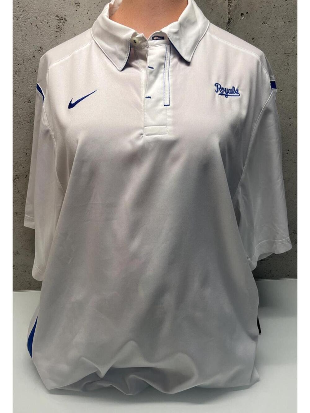 Nike Baseball Dri-Fit KC Kansas City Royals Mens Med Polo Shirt MLB Performance!